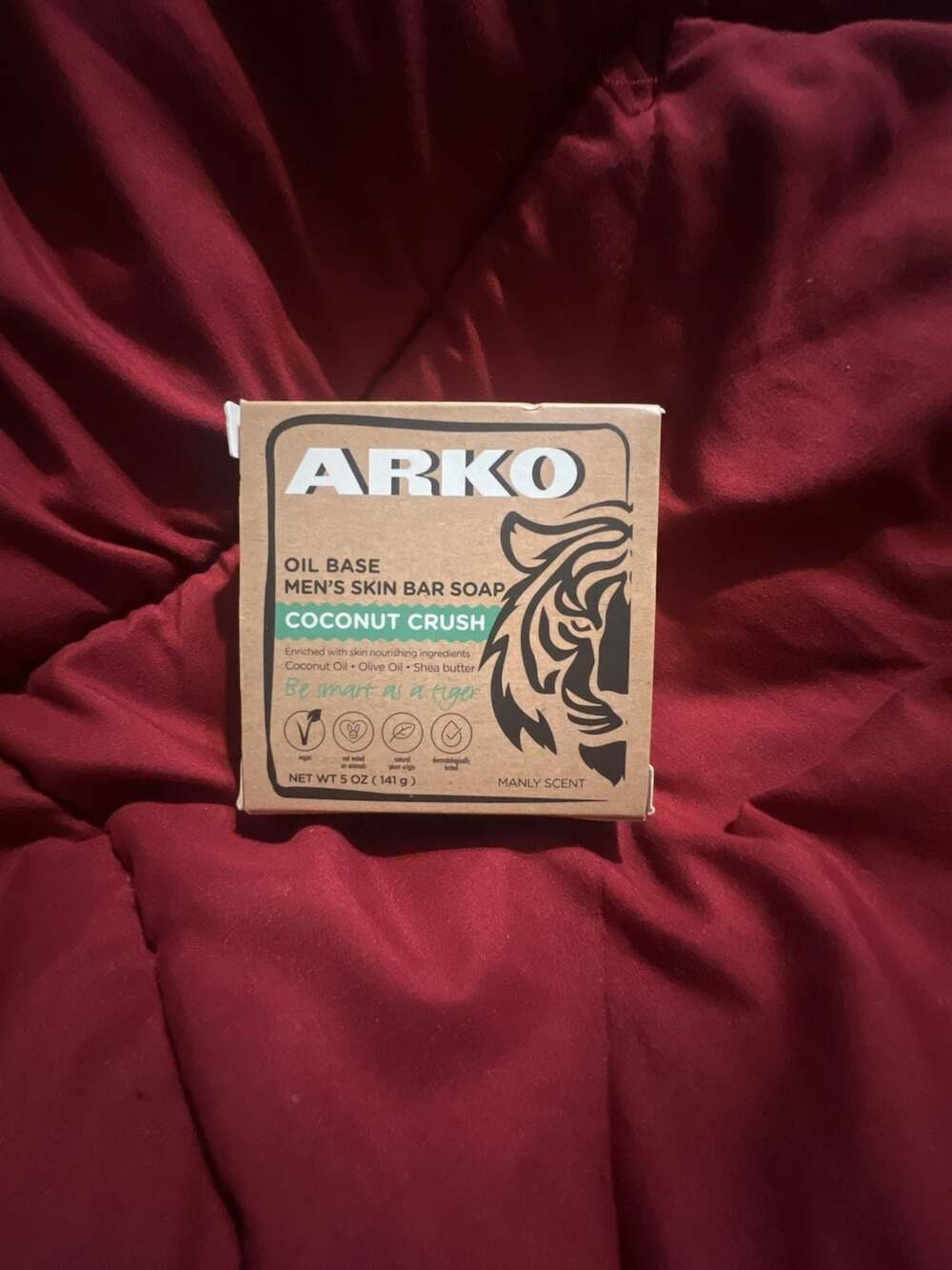 Arko Oil Base Men's Skin Bar Soap Coconut Crush 5 oz